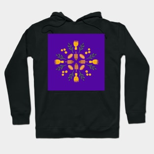 Indigo Chanukah Roundel Hoodie